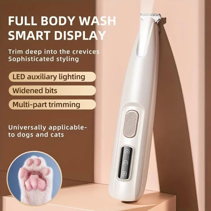 Rechargeable Pet Hair Trimmer Kit, Pet Paw Trimmer, Cordless Quiet Dog Trimmer for Grooming with LED Light, Small Dog Grooming Clippers for Dogs & Cats, Pet Grooming Tool,Waterproof, Pet Shaver,#Summervibes #Petlovers