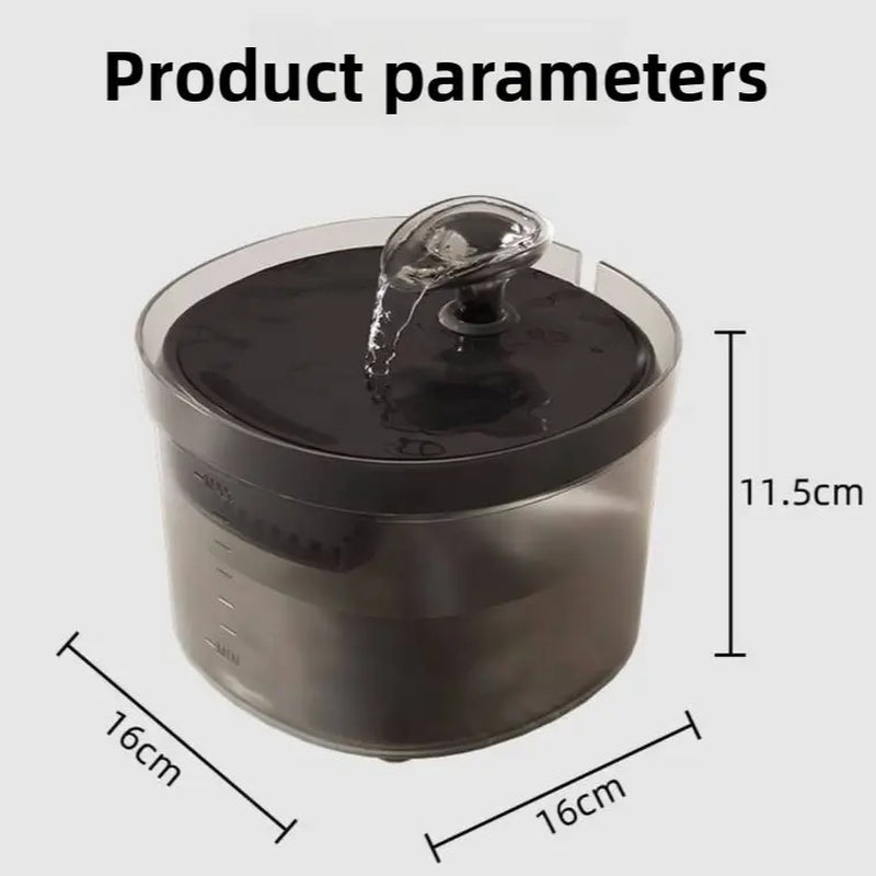 1.5L1.5L Pet Cat and Dog Water Dispenser Small Capacity Level Window