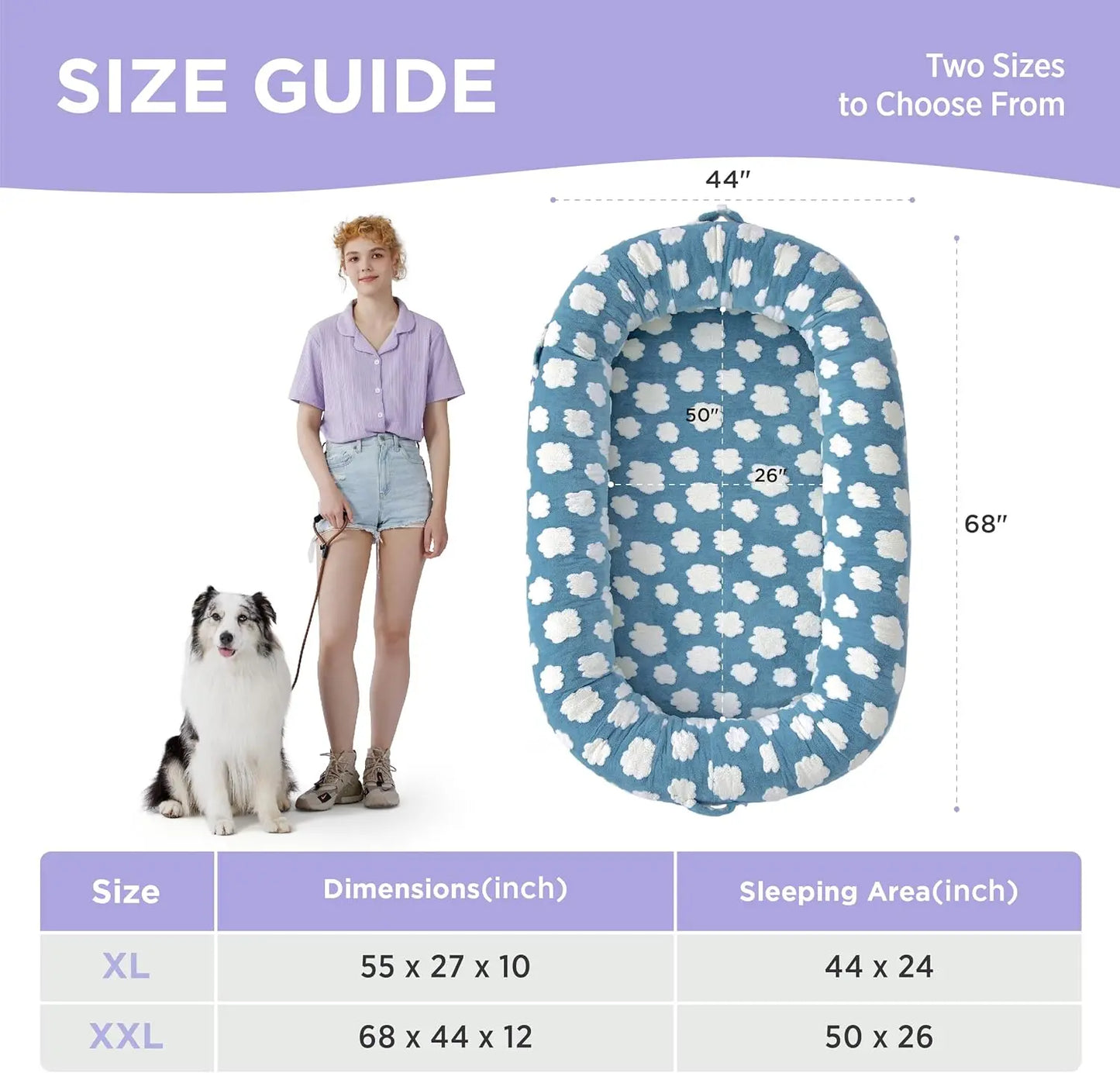 Lesure Jacquard Donut Dog Bed - Original Design Pattern,Cute Home Decor as Gift for Pet,Washable Cover Cute Home Decor as Gift for Pet,Anti Slip Bottom
