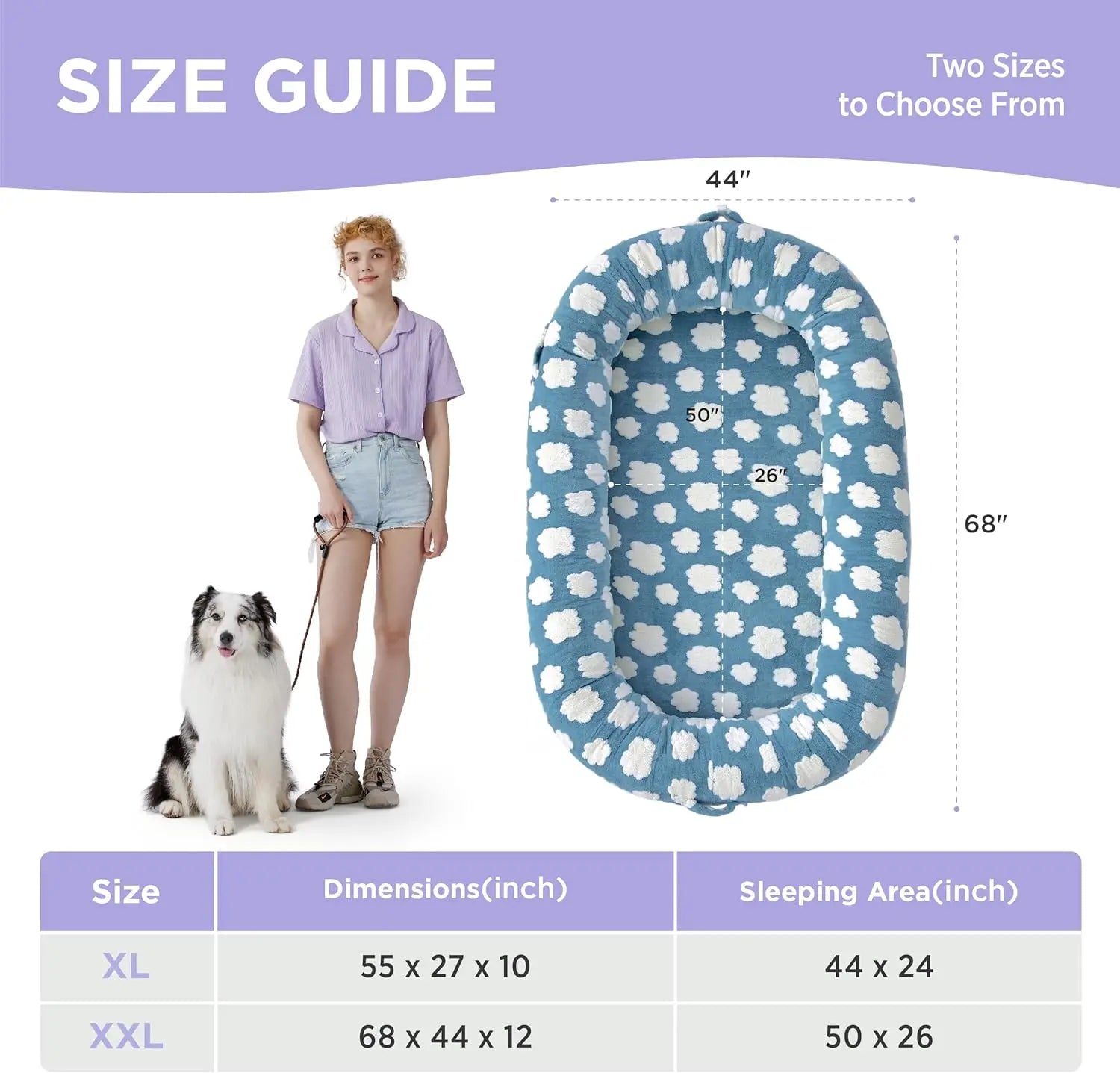 Lesure Jacquard Donut Dog Bed - Original Design Pattern,Cute Home Decor as Gift for Pet,Washable Cover Cute Home Decor as Gift for Pet,Anti Slip Bottom