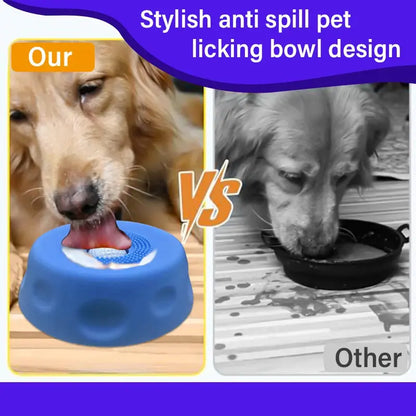 Slow Feeder Dog Bowls for Liquid Treat, Anti-Slip[Entertained Ball-In] Bone Broth Dog Lick Bowl,Pet Licking Bowls Cat Water Fountain Dog Products Puppy Essentials Cool Dog Stuff Paw Pace Liquid Slow Feeder Roller Ball Non-Slip Lick Ball Bowl Feeding