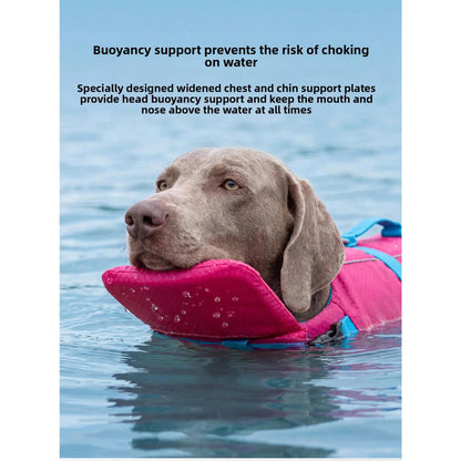 Dog Life Jacket - Pet High-Visibility Float Vest with Bright Contrast Colors, Ripstop Quick-Drying Fabric, Head Support for Pool, Lake, Ocean Activities